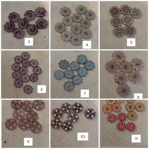 Mixed Floral Wood Buttons!